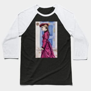 Victorian Woman Pondering Baseball T-Shirt